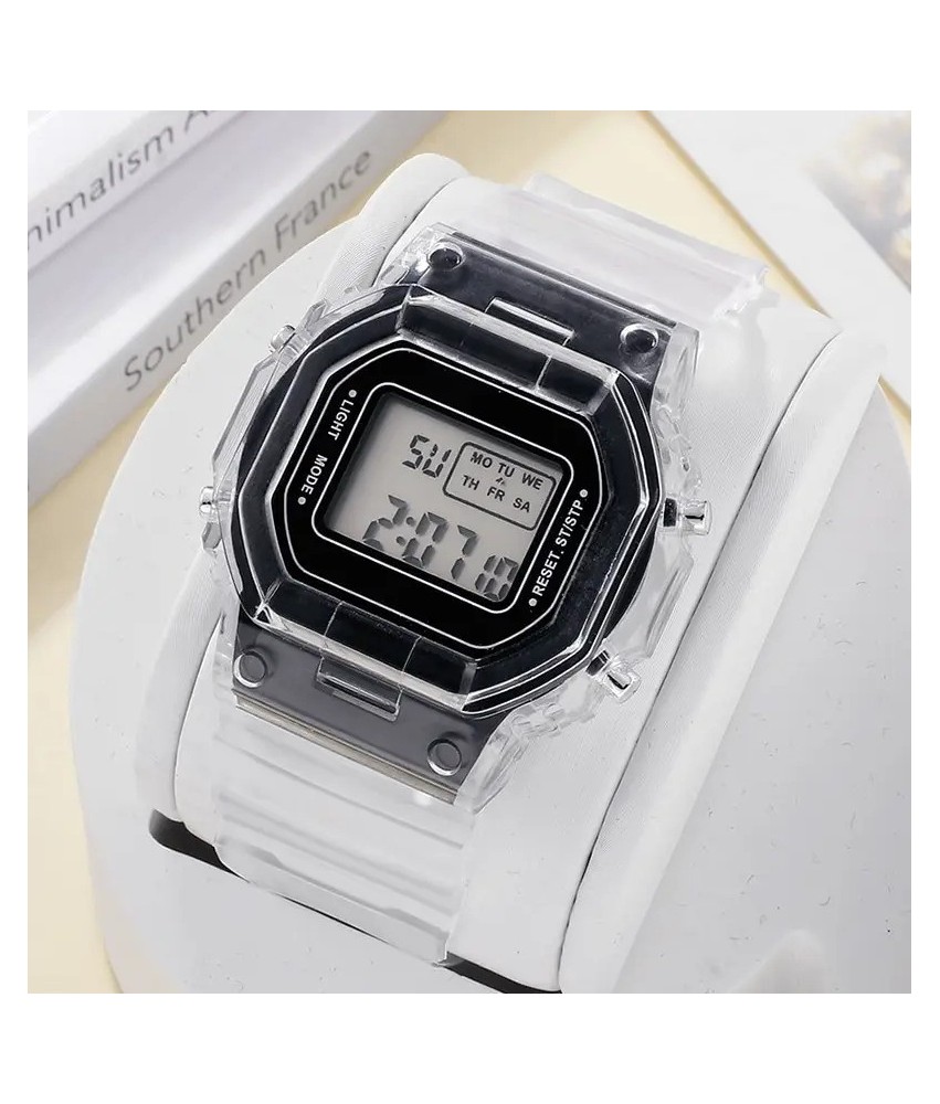 Retro zegarek LED unisex ⌚ stylowy, lekki i wygodny na co dzień!