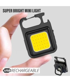Mini latarka COB z brelokiem – super jasna, wodoodporna, USB-C
