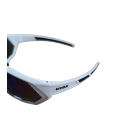 Okulary UVEX UV400 białe – sportowa ochrona UV i wygoda