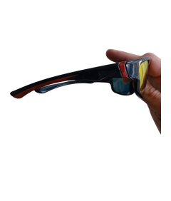 VEGUEROS 1021 – Czarne okulary sportowe z UV400 i polaryzacją