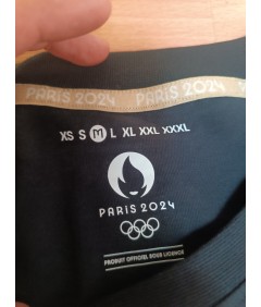Koszulka męska Paris 2024 czarna M – oficjalna, sportowa 🏅