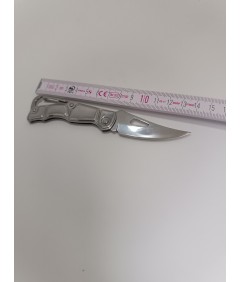 Mini nóż EDC składany z karabińczykiem – srebrny, lekki 🔪