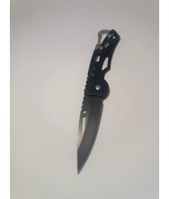 Nóż składany EDC 15 cm czarny z karabińczykiem | Outdoor