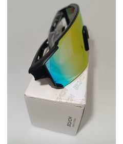 Okulary sportowe SCVCN – lustrzane, czarno-czerwone, unisex