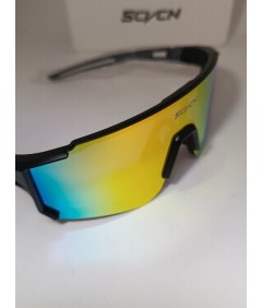 Okulary sportowe SCVCN – lustrzane, czarno-czerwone, unisex