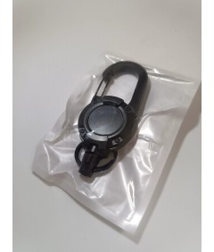 Brelok teleskopowy z karabińczykiem – czarny, linka 60 cm