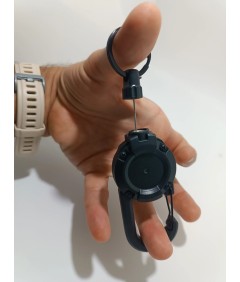 2x Brelok z linką i karabińczykiem – czarny, 60 cm, anti-lost