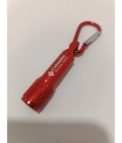 Mini latarka LED brelok – czerwona, kompaktowa, z bateriami