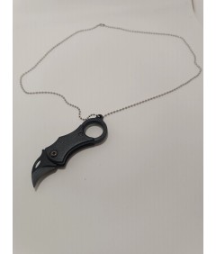 Mini nóż składany cleaver – EDC, z łańcuszkiem, stal nierdzewna