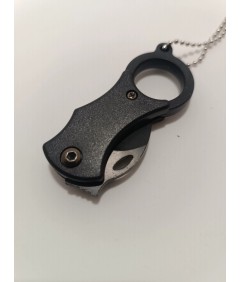 Mini nóż składany cleaver – EDC, z łańcuszkiem, stal nierdzewna