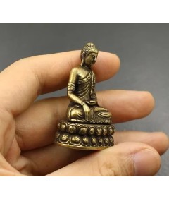 🪷 Miniaturowa figurka Buddy z mosiądzu – symbol spokoju i harmonii 🌿