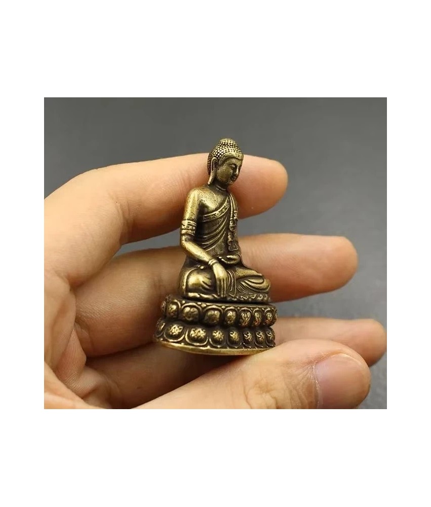 🪷 Miniaturowa figurka Buddy z mosiądzu – symbol spokoju i harmonii 🌿