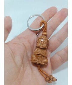 Drewniany brelok Budda mnich – amulet harmonii i spokoju 🌿