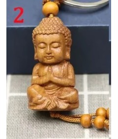 🪵 Drewniany brelok Budda mnich – naturalny amulet harmonii i spokoju 🌿