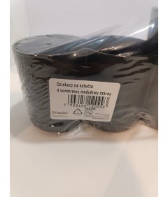 Ociekacz na sztućce Practic 4-komorowy czarny 🍴