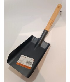 Szufelka metalowa VERGIONIC z drewnianą rączką 37 cm 🧹
