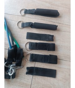 Zestaw gum fitness 5 sztuk z akcesoriami – różne opory 💪