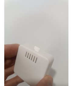 Mini termometr i higrometr LCD biały – 4,5 cm, pomiar temperatury i wi
