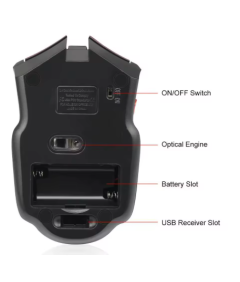 Bezprzewodowa mysz 2.4G 1600 DPI z 6 przyciskami USB