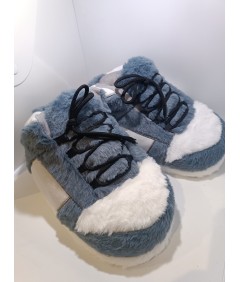 KicksKapcie kapcie sneakersy niebiesko-białe czarne sznurówki 35–44