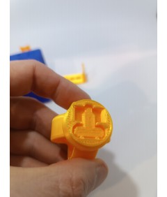 Pudełko prezentowe prank 3D niebiesko-złote unboxing 6×6×7,5 cm