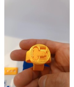 Pudełko prezentowe prank 3D 6×6×7,5 cm – niebiesko-złote unboxing